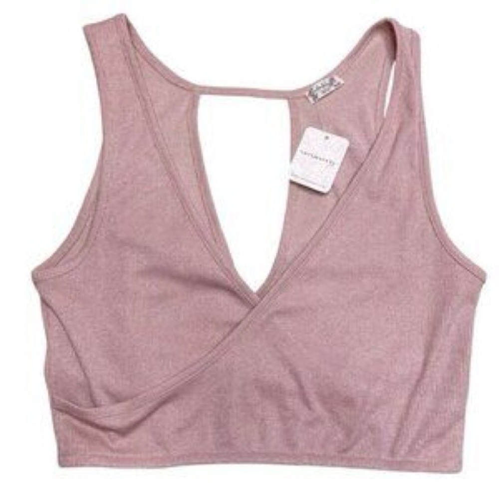 Intimately Free People Wrap Bralette Pink Shimmer